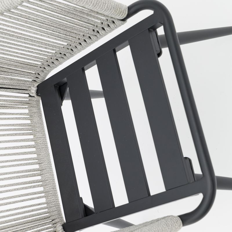 lanová stolička s hliníkovým rámom