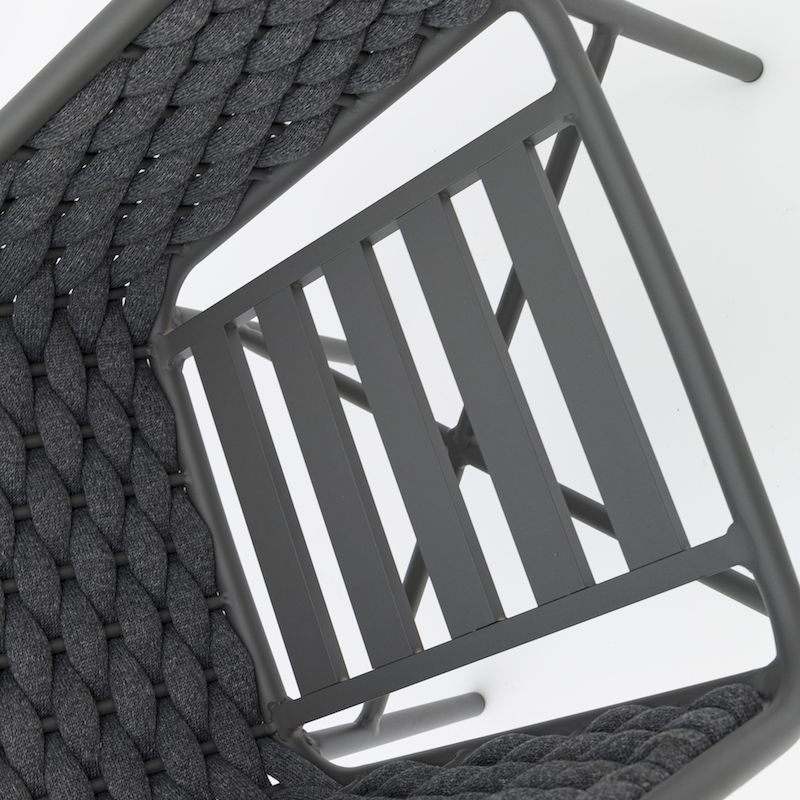 rope chair with aluminium frame