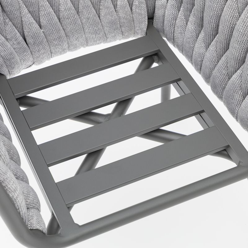 woven chair with aluminium frame